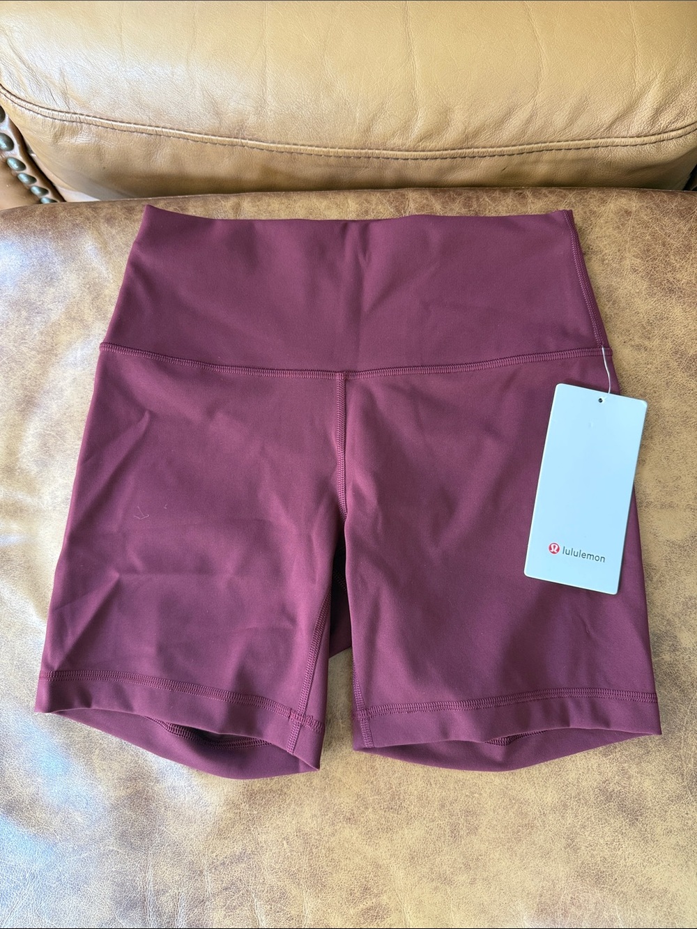 NWT Lululemon Wunder Train High-Rise Short 6" Sz 8 Burgundy Bay - Picture 1 of 4